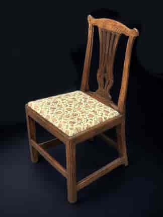 Country Chippendale elm chair, circa 1780