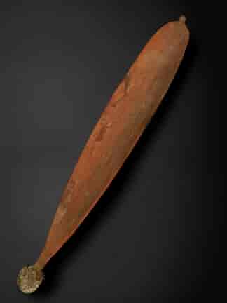 Australian Aboriginal early stone-carved wood Woomera, 19th century
