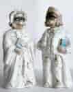 Pair of Rare Victorian 'nodder' figures, Monkeys with Spectacles, German c. 1890