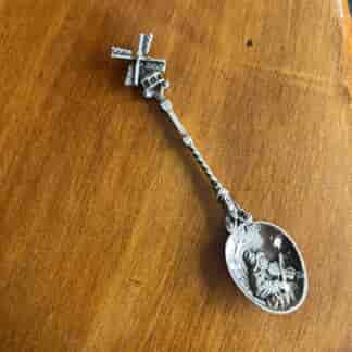 Dutch souvenir spoon , Windmill, 20th C