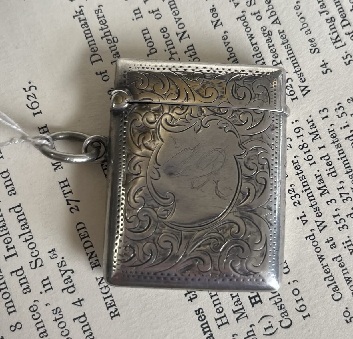 Sterling silver vesta, Birmingham 1903