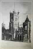 Victor Cobb 'The Tower- Melbourne Grammar School ' etching, signed & dated 1931 , no.11/85