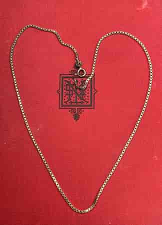 Sterling Silver square link chain necklace, 20th century