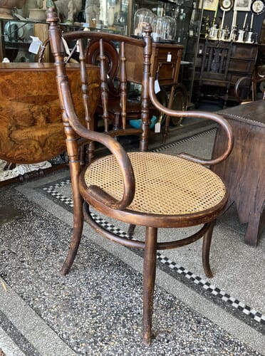 Thonet bentwood and seat armchair c. 1905 Moorabool Antique