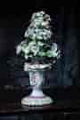 Bow ‘Flowervase’ with small heads, rococo moulded body, c. 1765