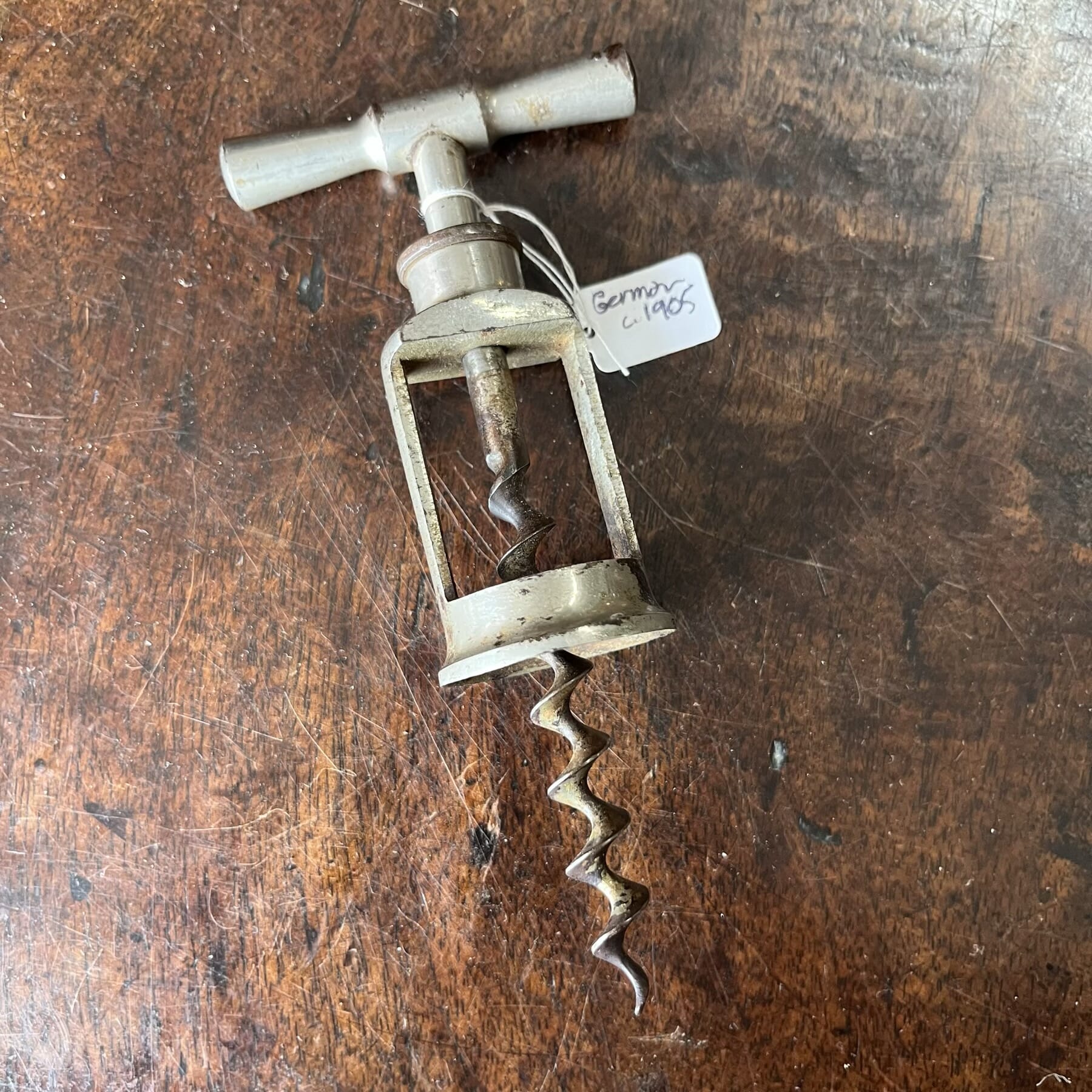 German corkscrew, nickleplated ball-bearing model, c. 1905