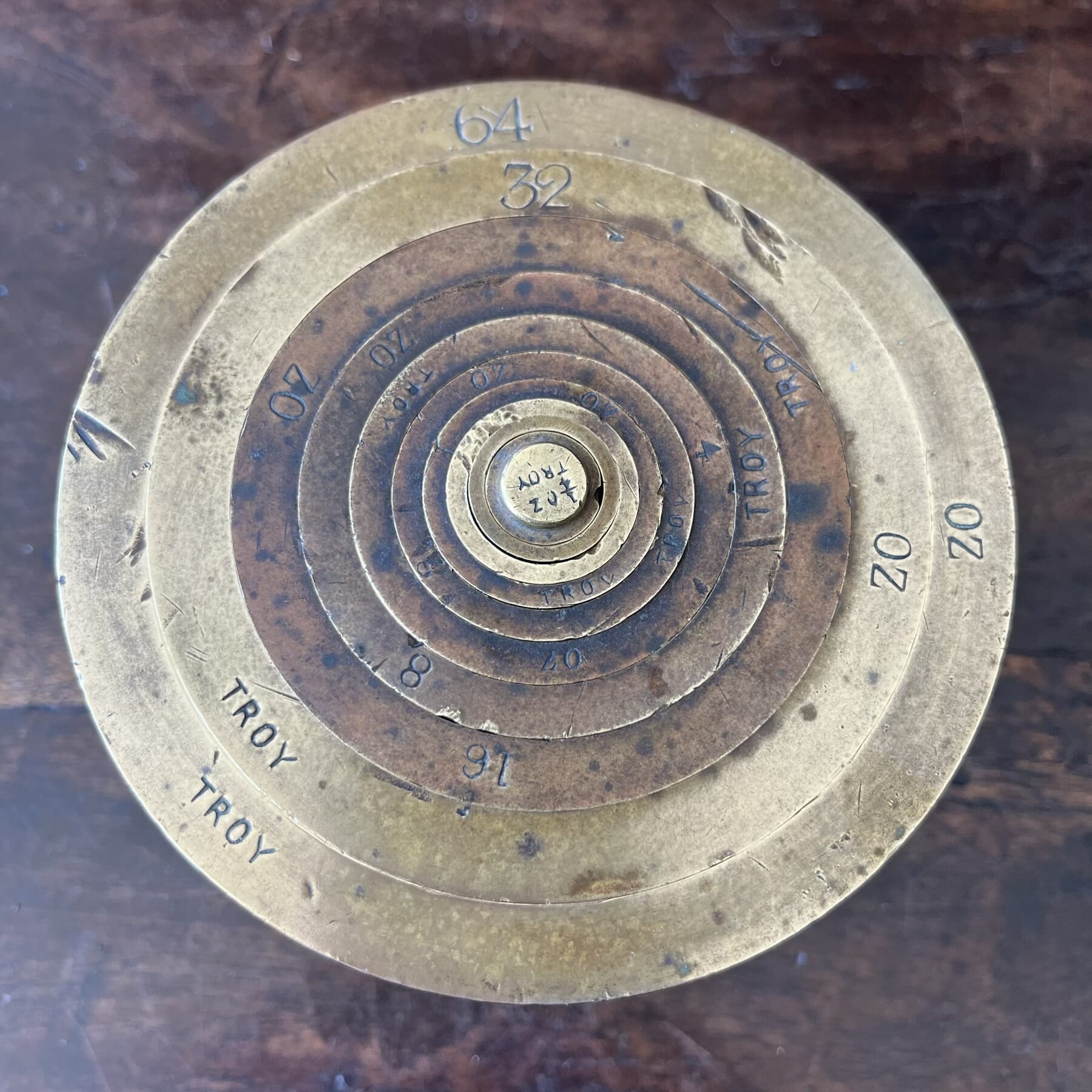 set-of-10-troy-ounce-cup-weights-mid-19th-c-goldrush-geelong