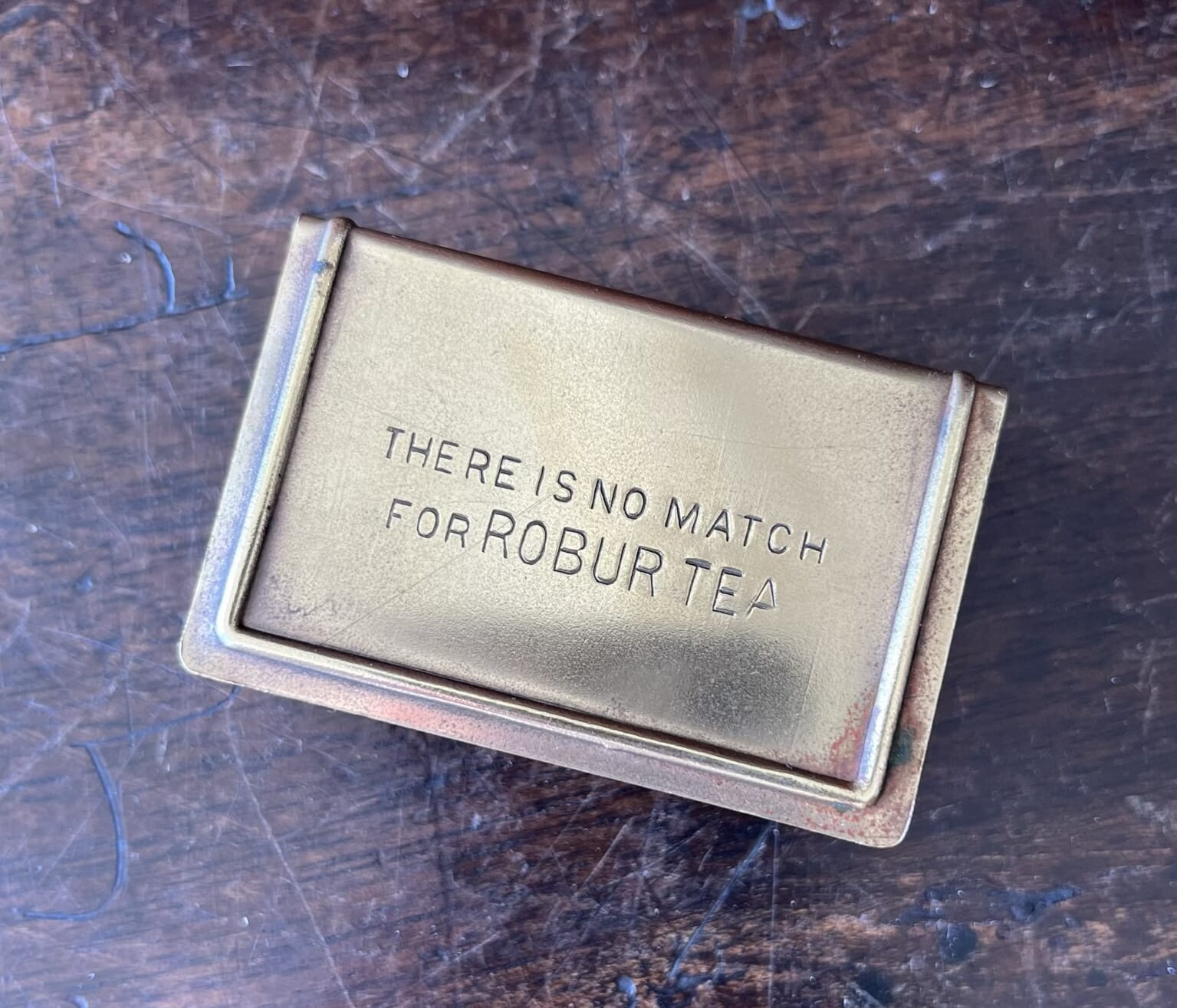 Robur Tea matchbox holder 'There is no Match like Robur' c. 1920