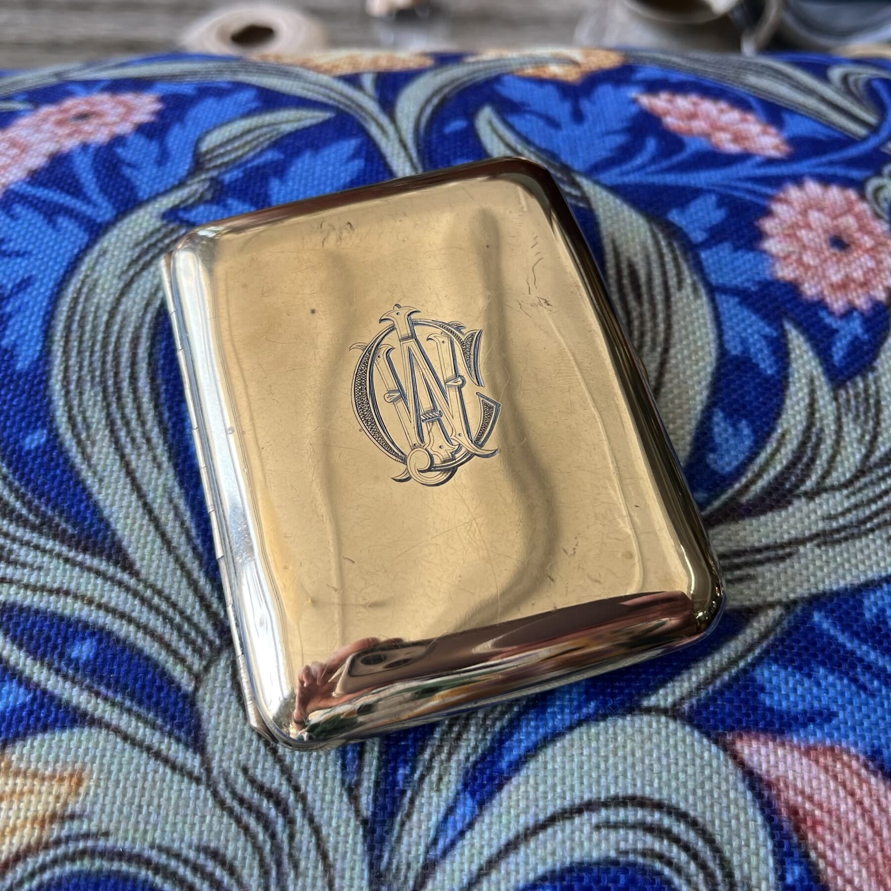 American gold plated card case, C. 1920