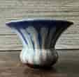 Continental Art Pottery blue-glaze flared pottery vase, earlier 20th century
