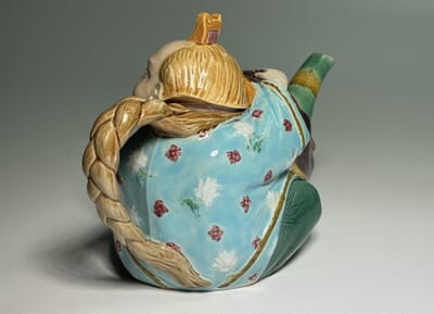 Minton Majolica 'Chinaman' teapot, bright majolica colours Minton Majolica 'Chinaman' teapot, bright majolica colours