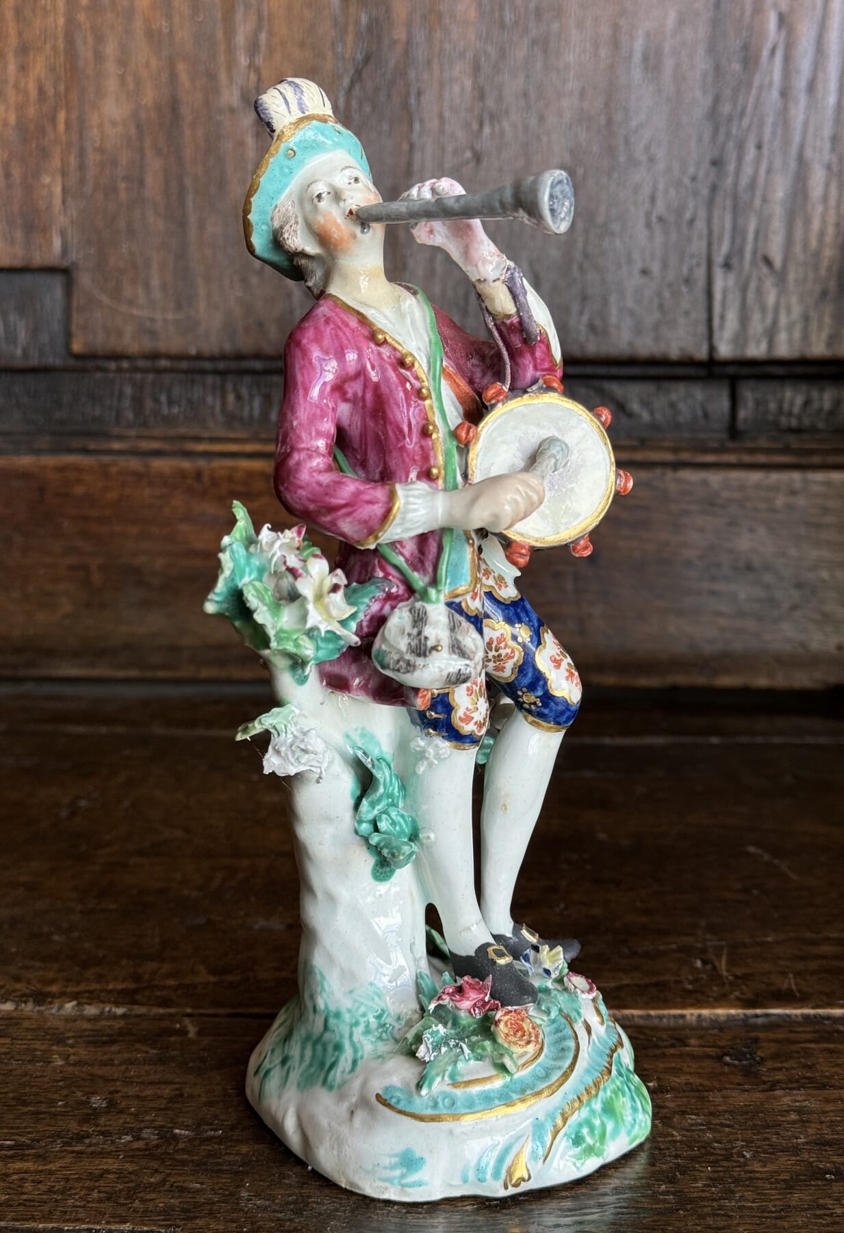 Bow figure of a musician, c. 1760