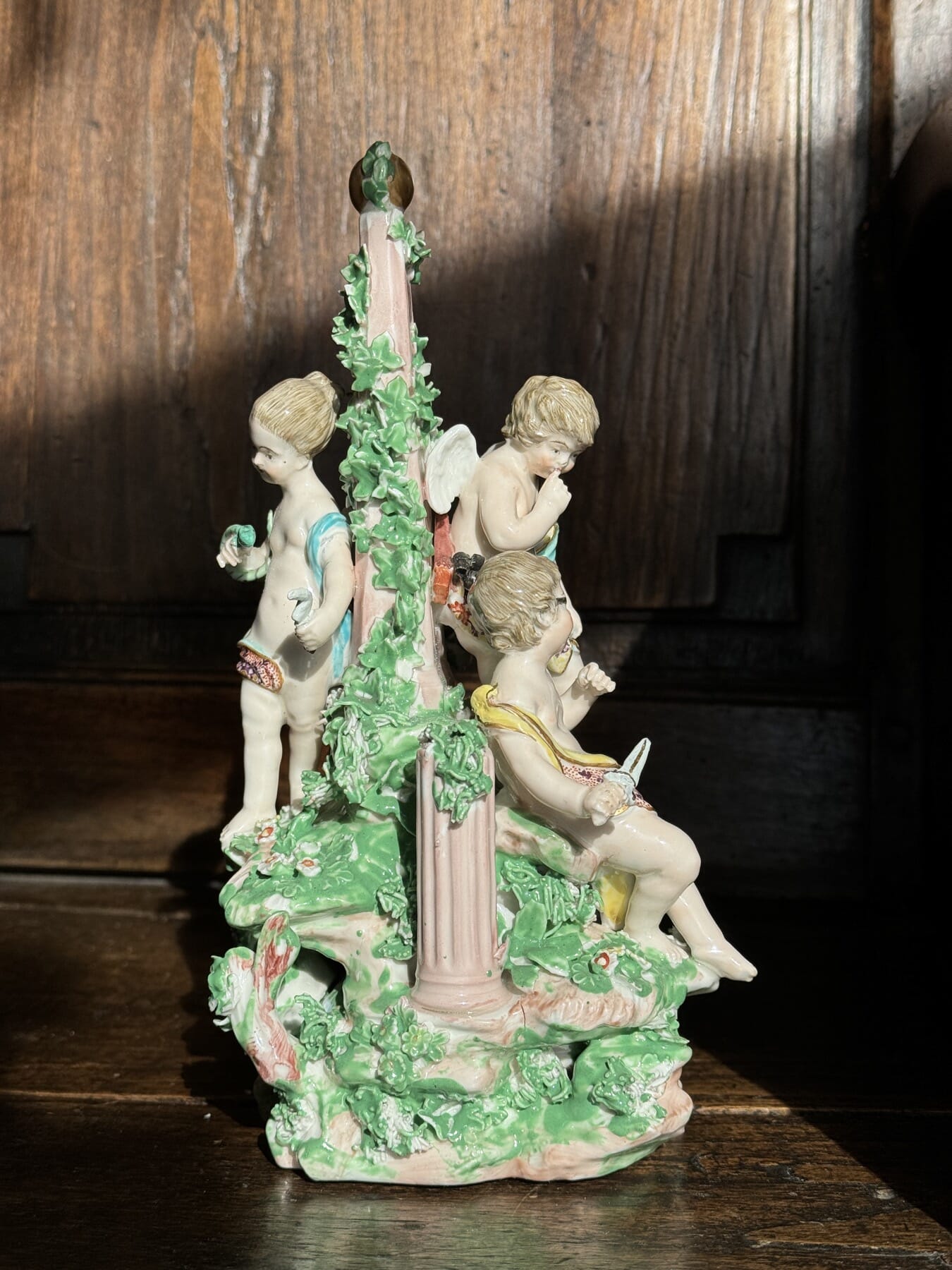 Large Derby figure group, newly identified as 'Prudence and Discretion' no. c. 1775