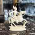 Indian ivory soldier on horse back, chess piece, mid 19th C