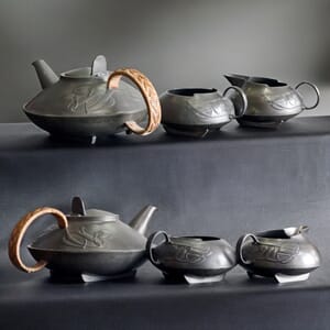 Tudric Arts & Crafts pewter teaset #231 by Archibald Knox, for