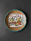 Rare Japanese Satsuma dish with Ancient Egyptian motifs, c. 1920