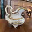 Rococo style English porcelain milk jug with scenes, Ridgway c. 1835