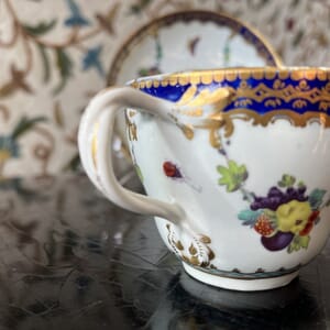 Dr Wall Worcester cup & saucer, 'Stormont Service', landscapes