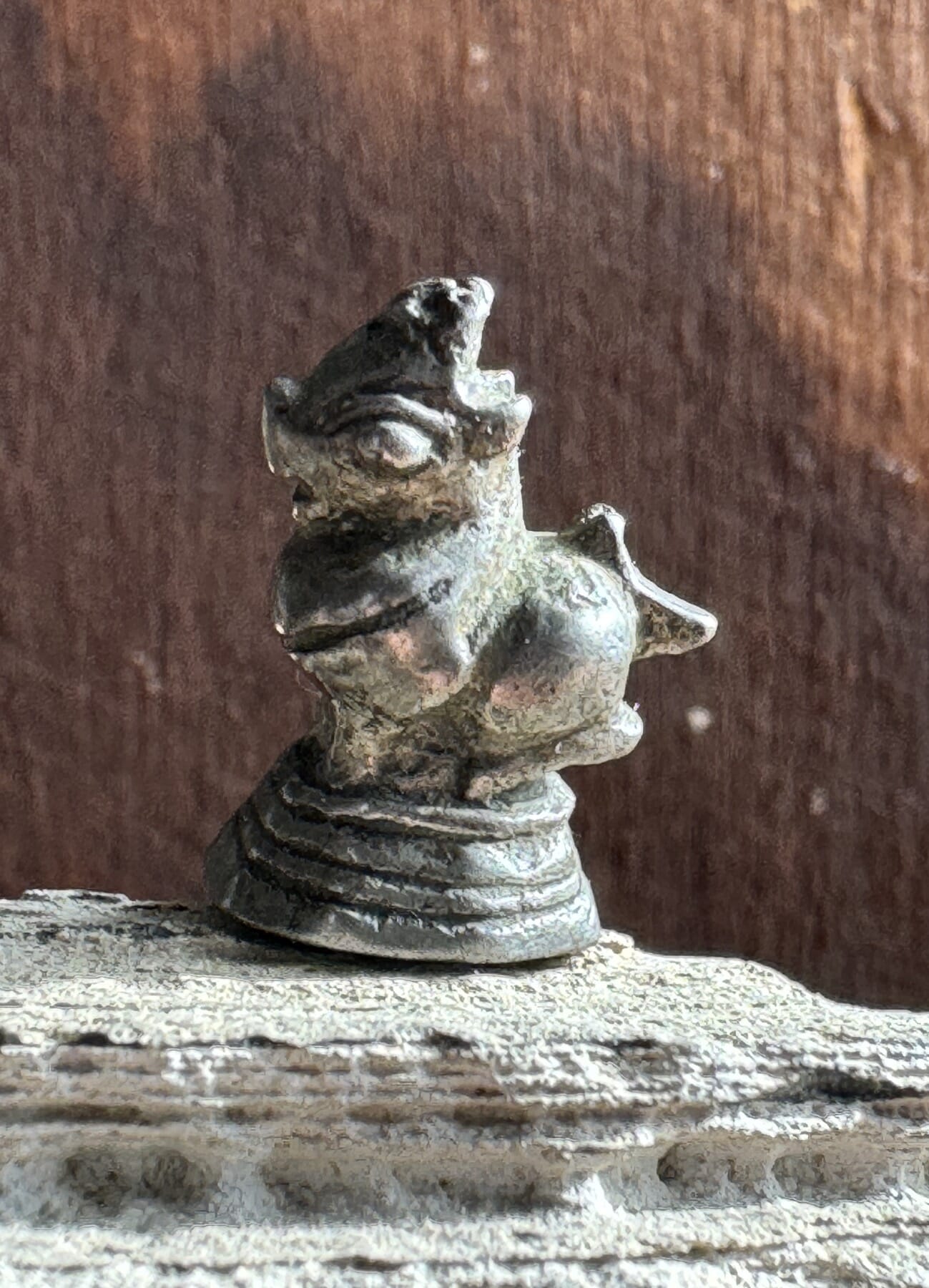 Burmese bronze 'opium' weight, mythical creature, 19th century or earlier