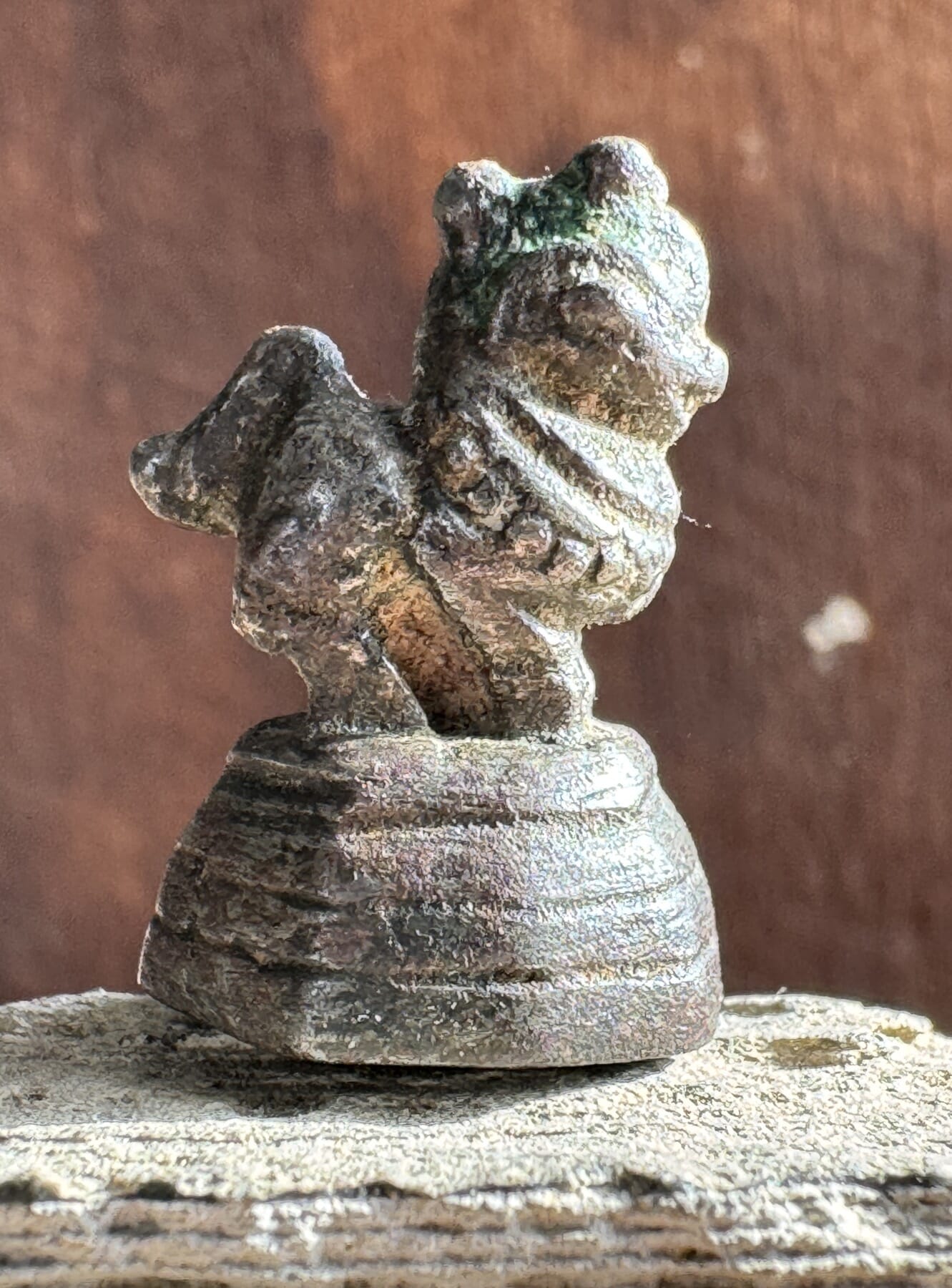 Burmese bronze 'opium' weight, mythical creature, 19th century or earlier
