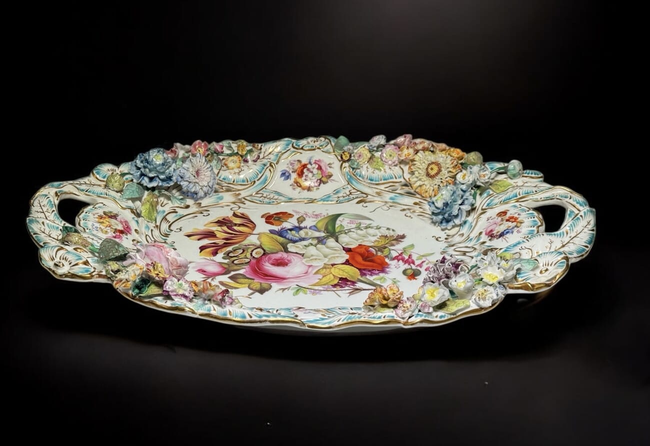 Coalport flower dish c. 1830