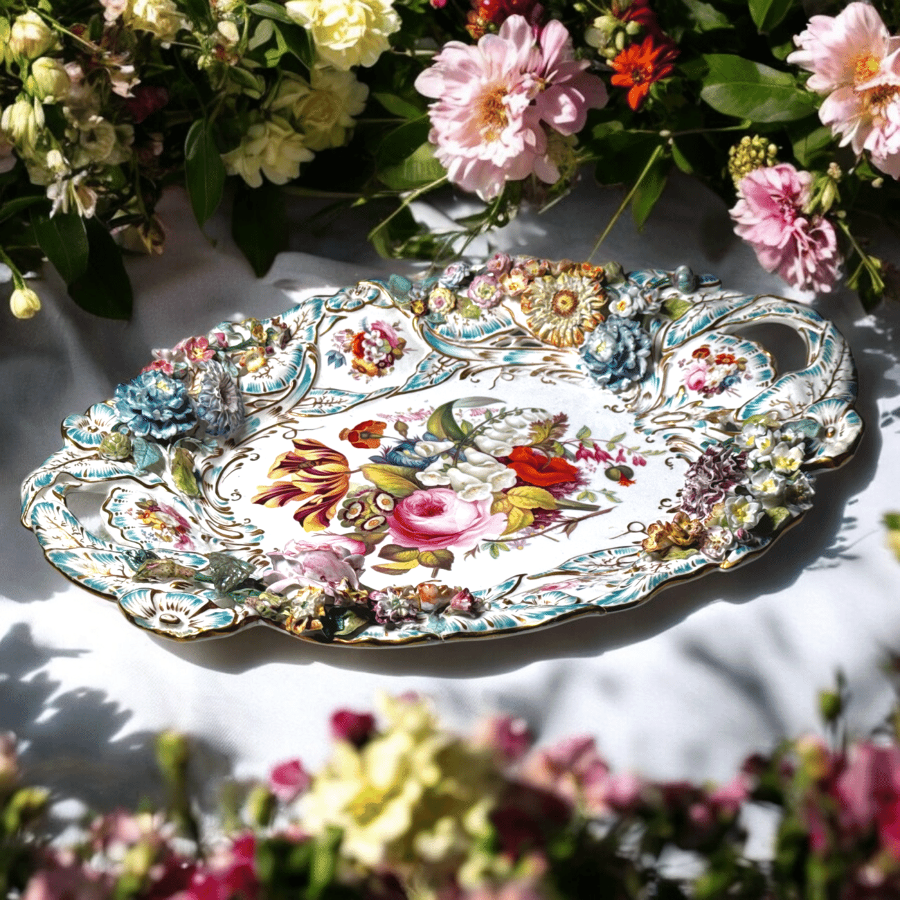 Coalport flower dish c. 1830